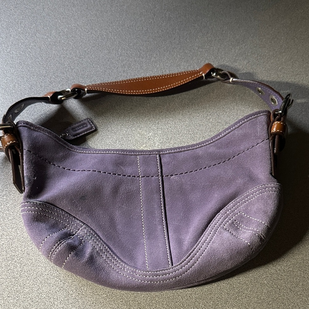 Coach Purple and Brown Shoulder Bag